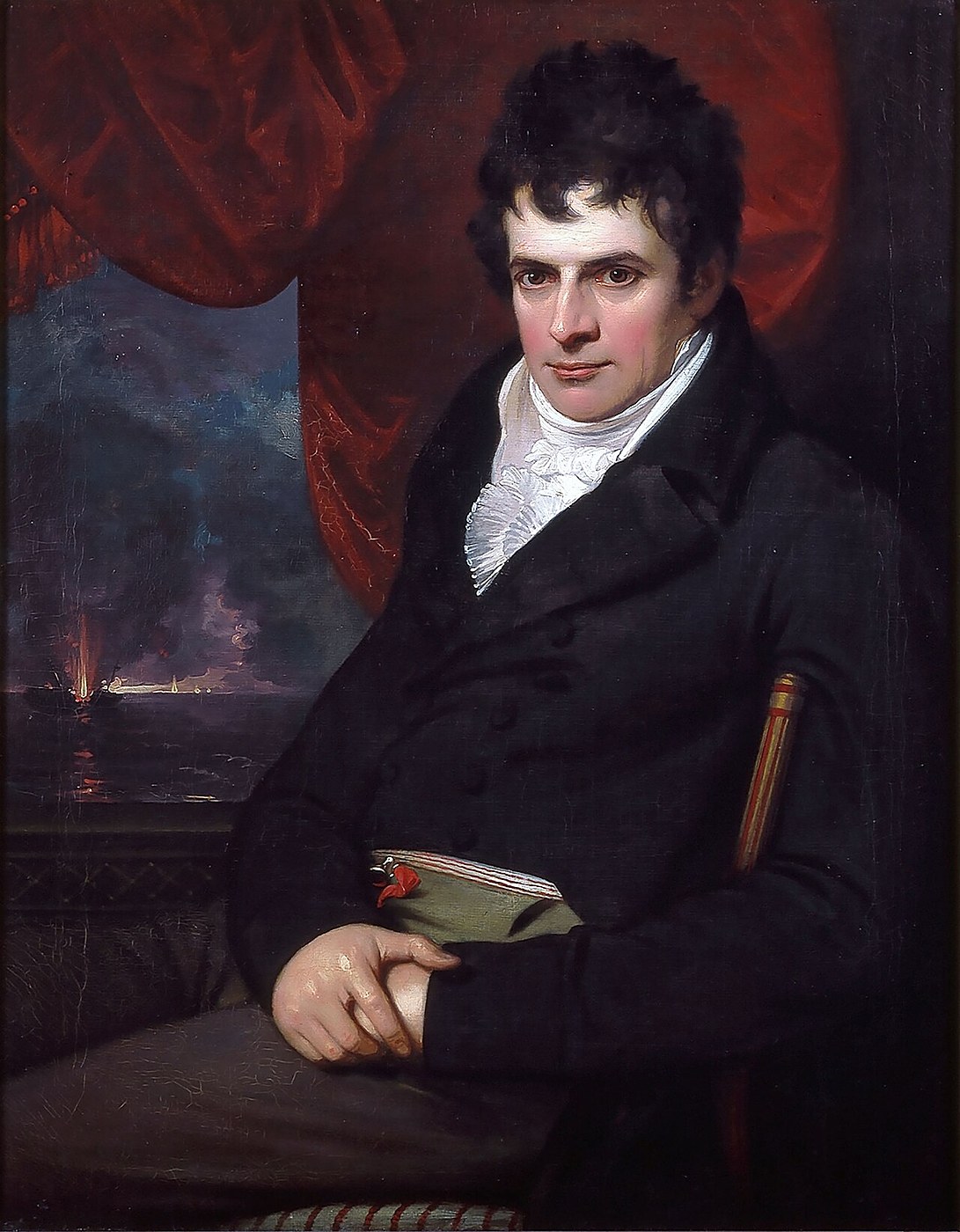 Fulton's Steamboat Sails for Albany