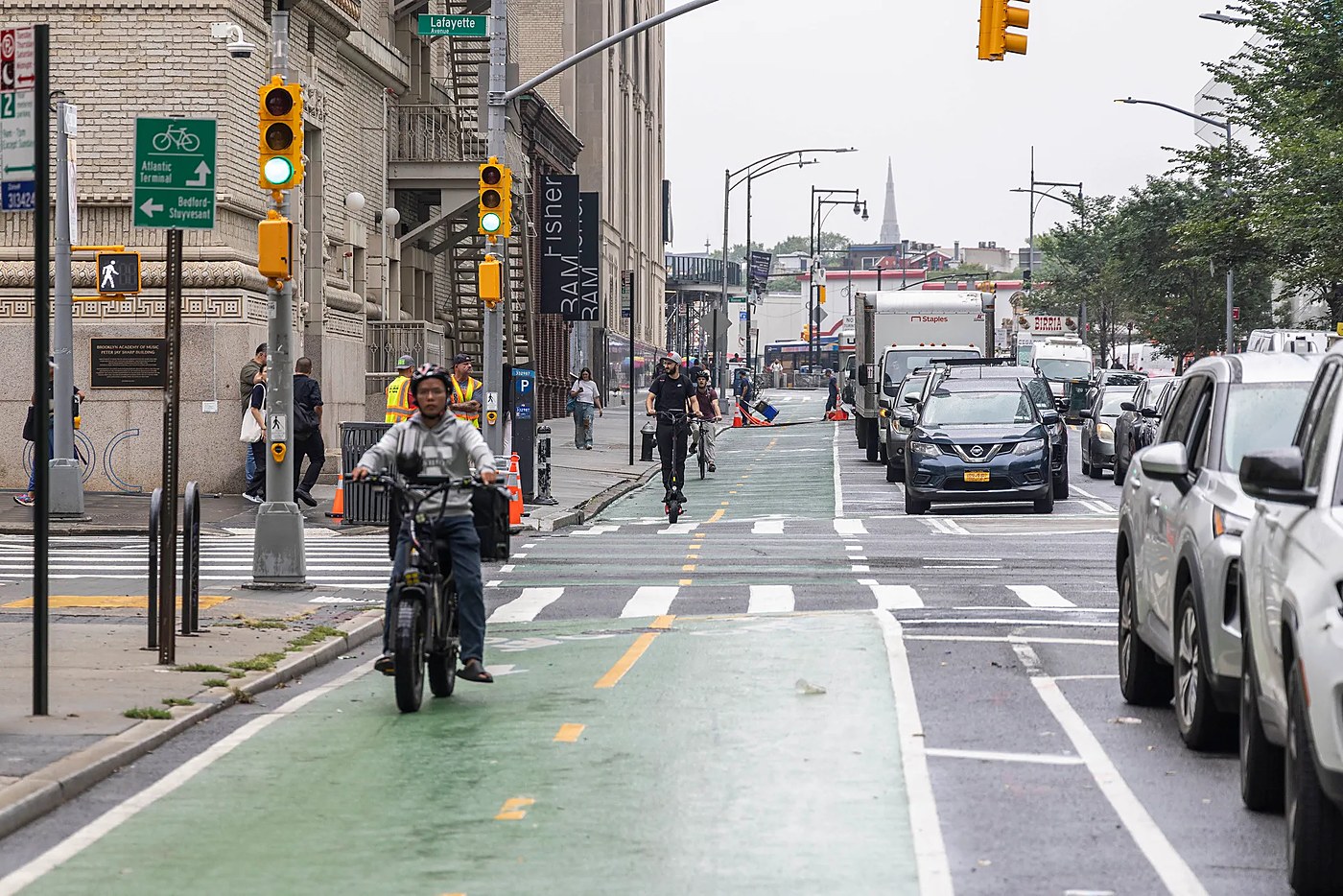 The Ashland Place bike lane is finally finished