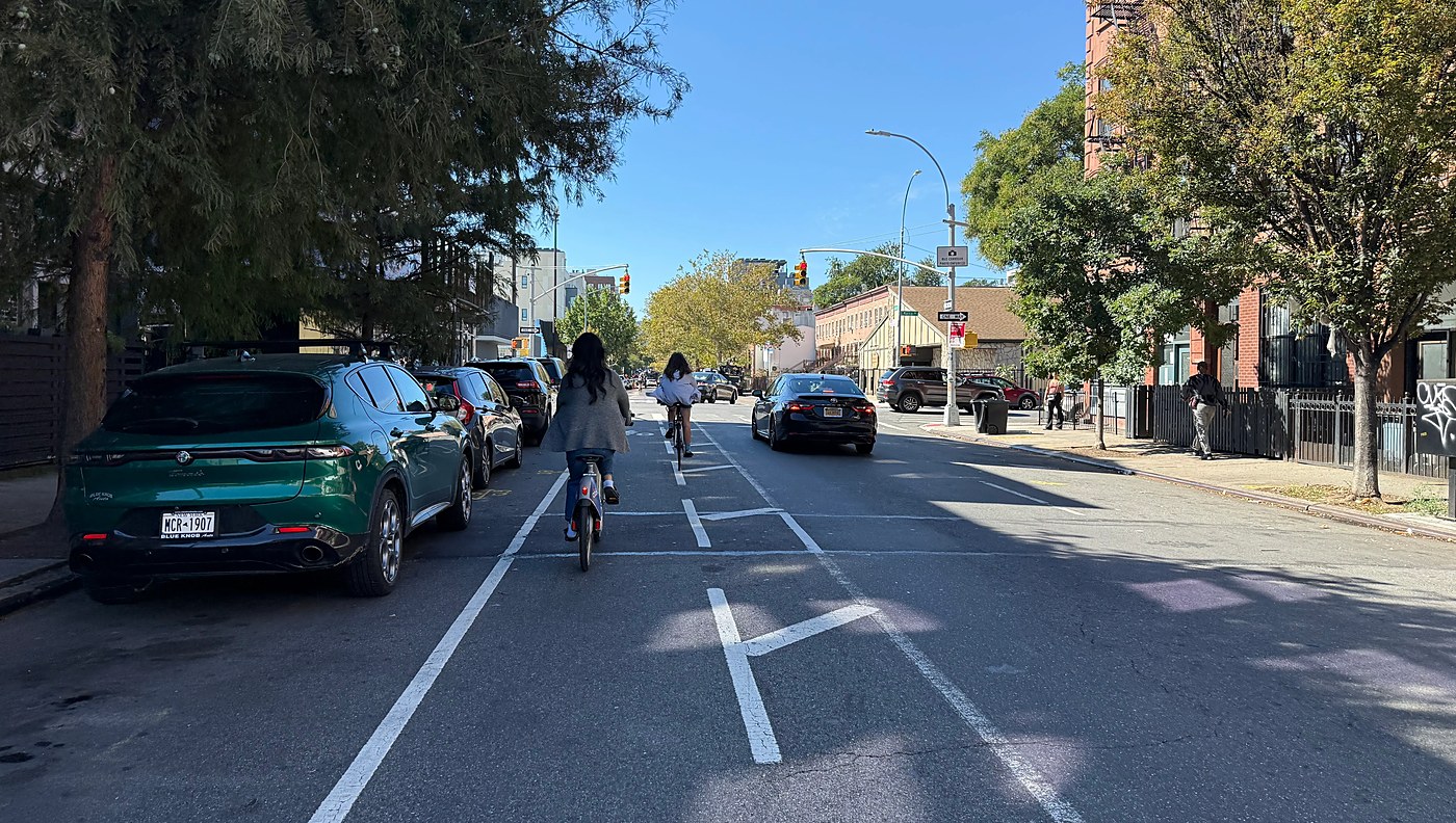 Bus and bike lanes for DeKalb and Lafayette